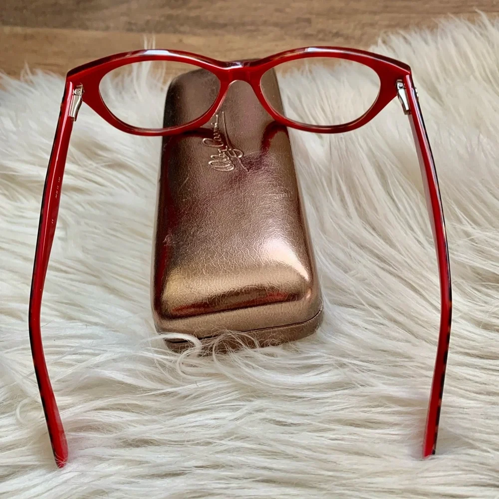 Oleg Cassini Bold Red Glasses - Picture 5 of 10